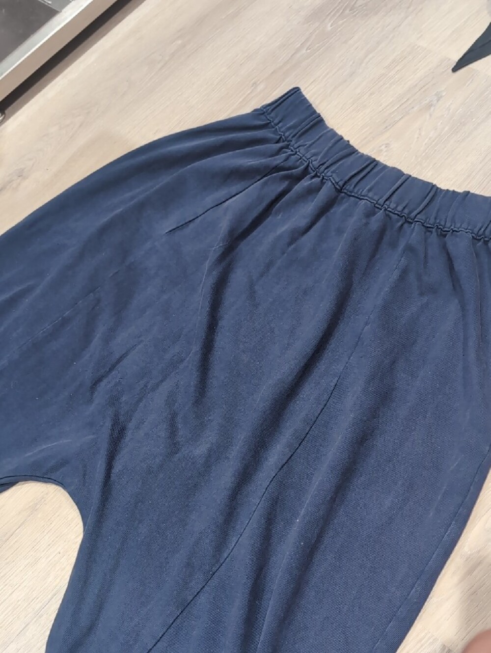 Zara Navy Relaxed Drop Waist Track Pants - Picture 4 of 5